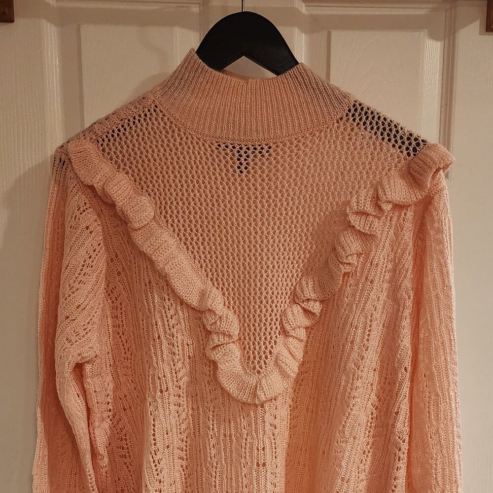 ELOQUII Elements Ruffle Yoke Sweater